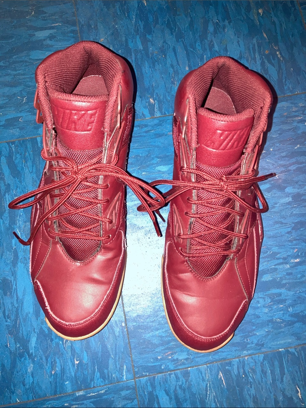 Nike Men's High-Top Sneakers in Burgundy Red